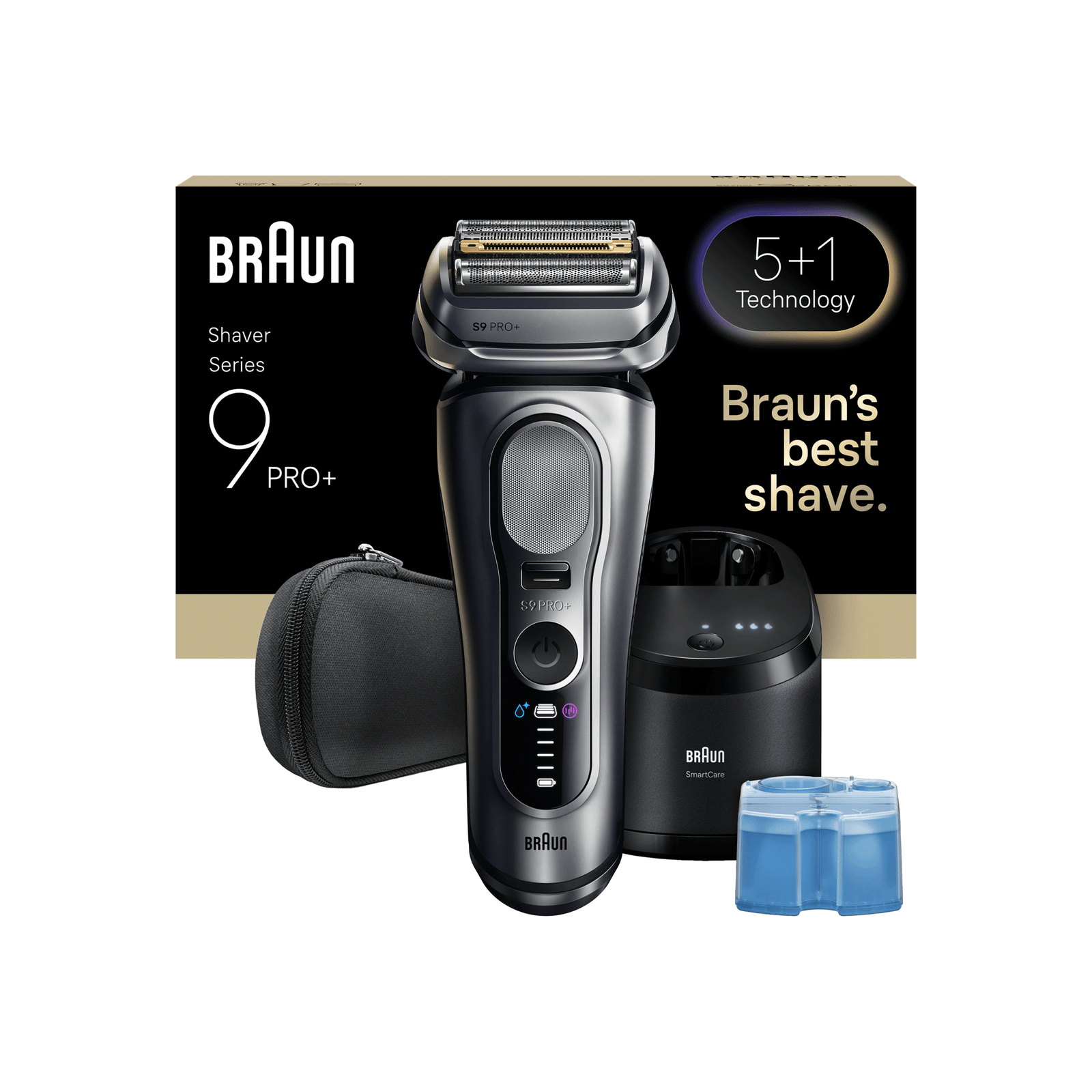 Braun Series 9 PRO+ 9667CC elektrický holicí strojek + stanice SmartCare stříbrný - bestkup.cz