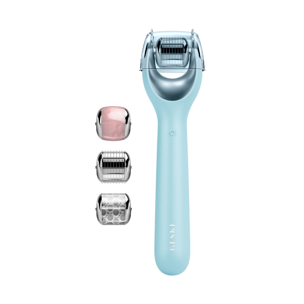 GESKE MicroNeedle Face Roller 9in1 masážní váleček s mikrojehličkami turquoise - bestkup.cz