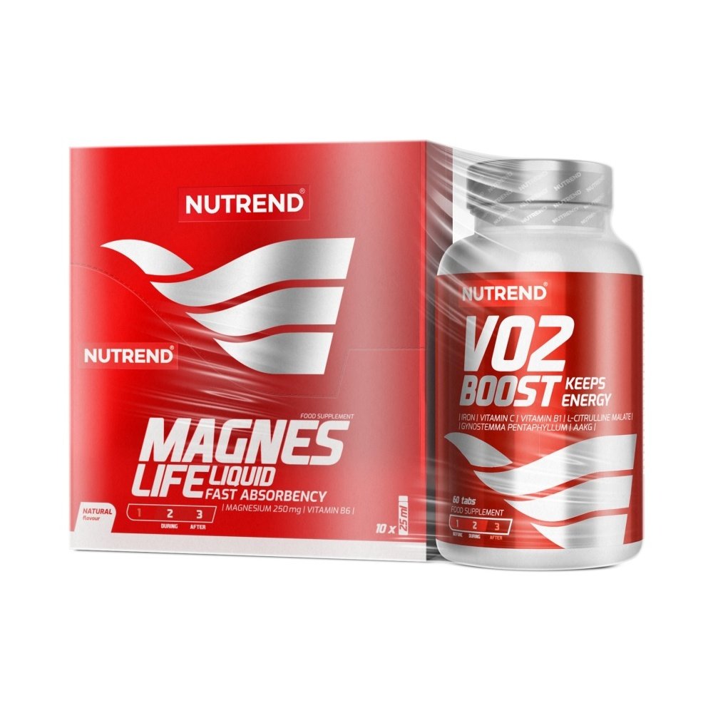 Nutrend Magnes pack - Magneslife a VO2 Boost 10x25 ml + 60 tablet - bestkup.cz