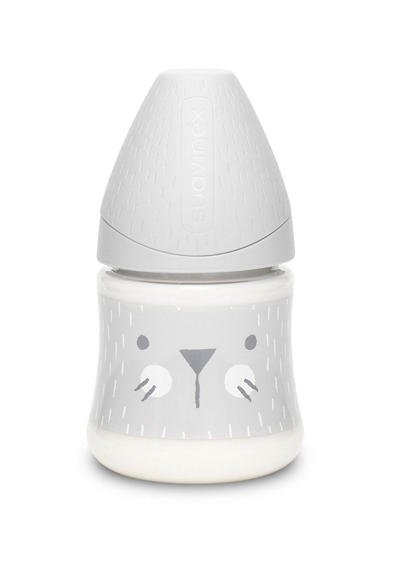 Suavinex Premium Hygge Láhev 0m+ 150 ml 1 ks vousky šedá - bestkup.cz