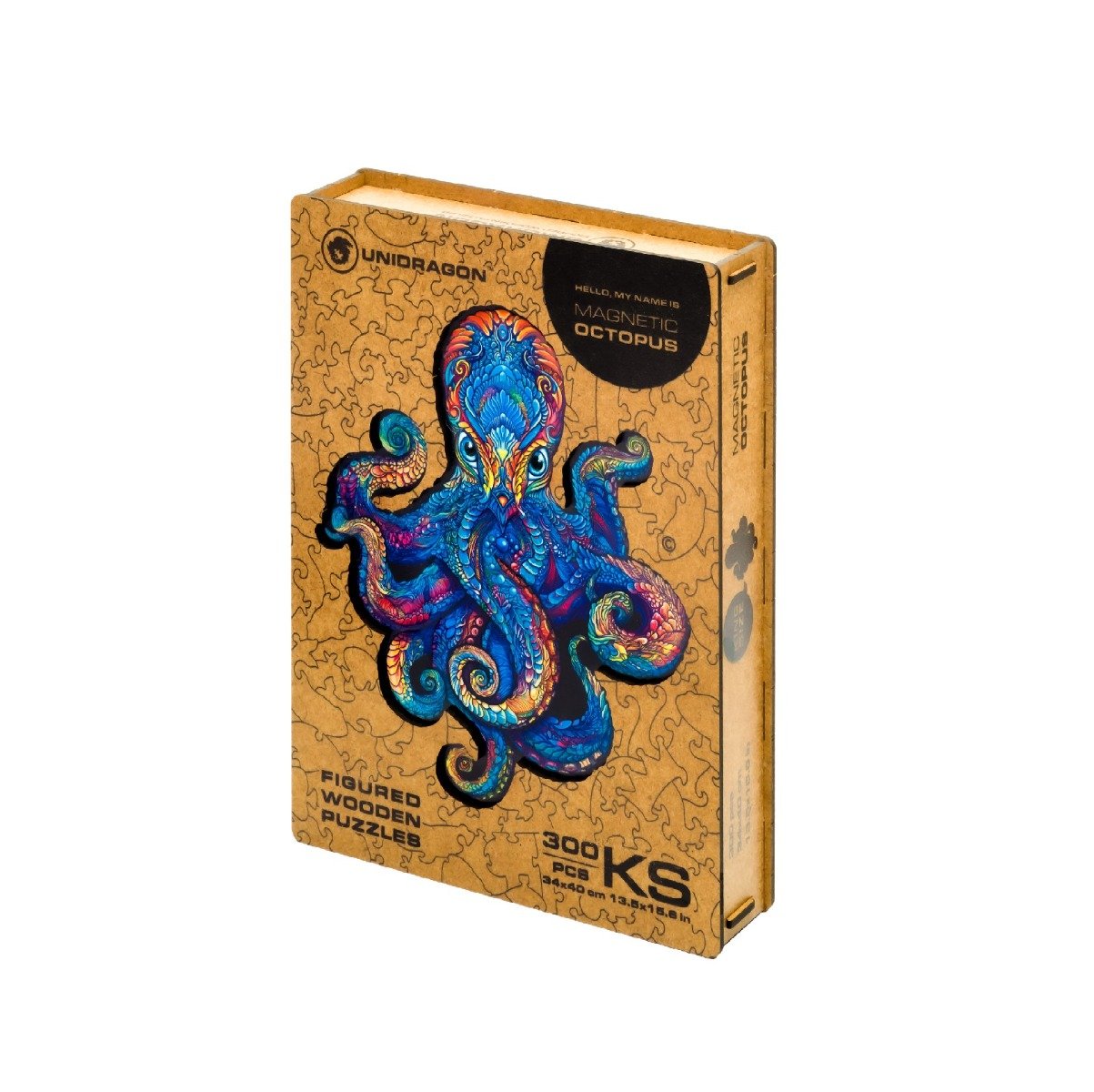 Unidragon Dřevěné puzzle Magnetic Octopus 300 ks - bestkup.cz