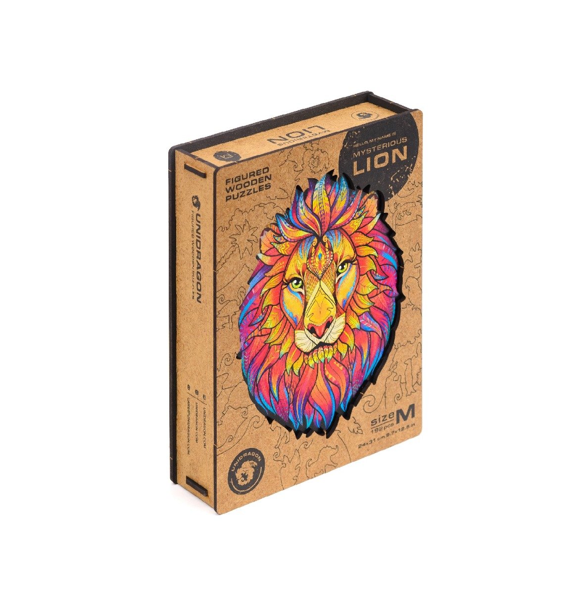 Unidragon Dřevěné puzzle Mysterious Lion 192 ks - bestkup.cz