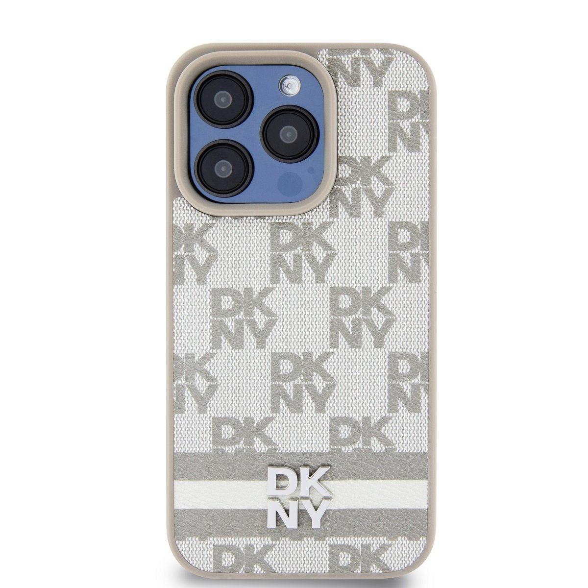 Zadní kryt DKNY PU Leather Checkered Pattern and Stripe pro Apple iPhone 13 Pro Max